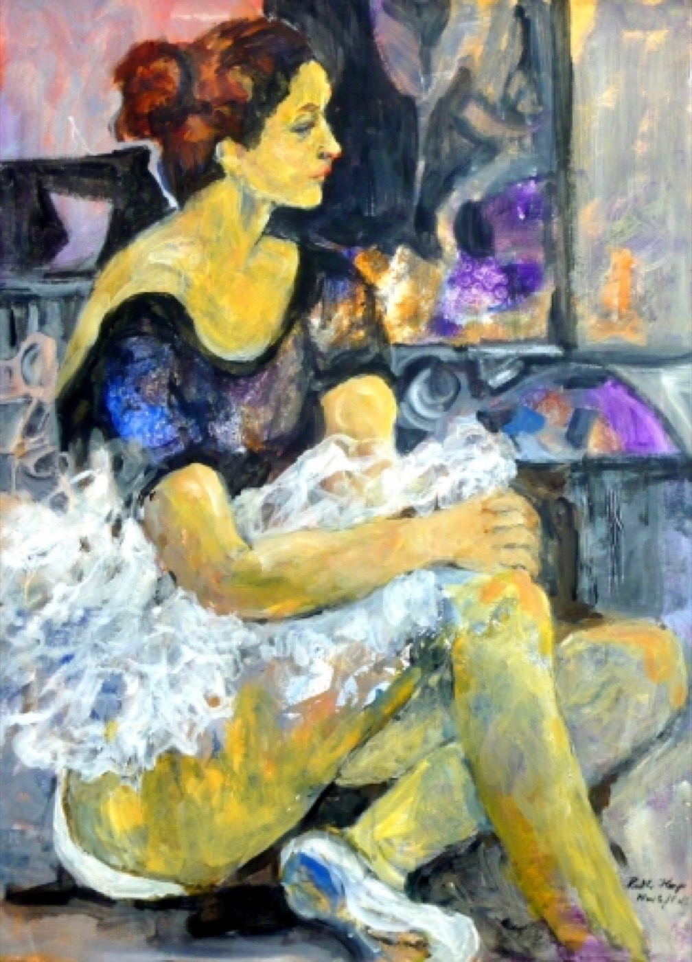 Figure painting: Alexandra and her Tutu