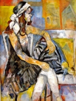 Figure painting: Girl With Hat