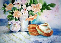 Floral painting: Gift from Janice